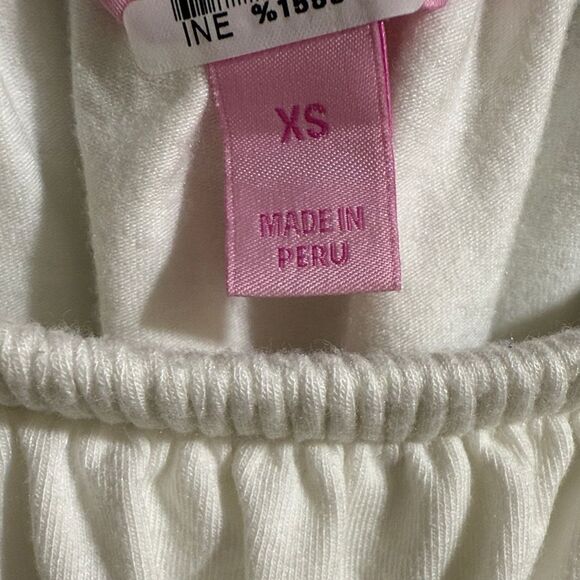 Lilly Pulitzer Cream Off-Shoulder Ruffle Blouse - Picture 5 of 8